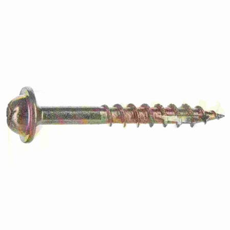 Saberdrive Wood Screw, #9, 1-1/2 in, Zinc Yellow Steel Flange Round Head Torx Drive, 143 PK 54089
